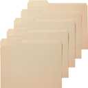 Amazon Basics File Folders with Tabs for Filing, 1/3-Cut Tab, Assorted Positions, 8.5x11 inches, Letter Size, Manila, Pack of 100