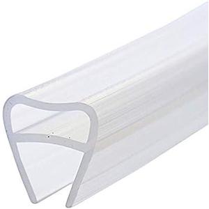 8 Ft Glass Door Seal Strip, Soft Shower Door Shower Silicone Seal Strip for 3/8 inch Glass（U）