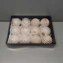 Pink Christmas Tree Ornaments Ball, 12 Pcs 4 Styles Hand-Polished Christmas Balls Shatterproof Xmas Hanging Ornaments Decor Set for Tree Garland Wreath (Rose Gold)