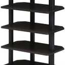 Furinno Turn-N-Tube Storage Shelves, 5-Tier Book Shelf, Corner Shelf, Toolless Open Shelves, for Organization and Storage, Living Room, Garage, Home Office, Espresso