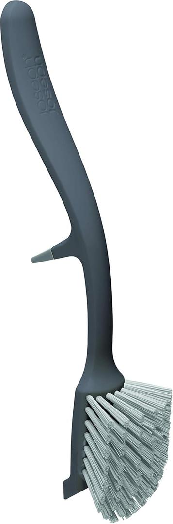Joseph Joseph Edge Dish Brush with Integrated Sink Rest, Grey (Gray)
