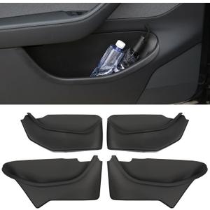Door Pocket Liners for Tesla Model Y Juniper 2025 2026 Front Rear Side Door Storage Pocket Organzier Box