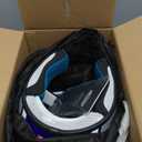 Youth Dirt Bike Helmet DOT Certified - Full Face Motorcycle Helmet for Off-Road, ATV, Street Riding, Includes Adjustable Goggles & Protective Gloves (X-Large, BLUE)