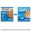 Quest Nutrition Chocolate Chip Protein Cookie, 15g Protein, 1g Sugar, 2g Net Carbs, Keto Friendly, High Protein, Low Carb; 12 Count (EXP 02/25/27)