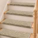 RORA Bullnose Stair Treads for Wooden Steps,Indoor,14Pcs,Beige