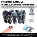 2 x TonGas (24-Pack, Blue & Black) Lower Unit Drain Screw Gaskets Replacement for Yamaha 90430-08020-00 & 90430-08003-00, Mercury Marine 3/8"-16 Drain Fill Screw, Gear Case Oil Seal for Outboard Motors