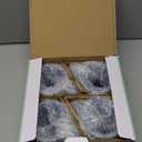 famiware Coffee Mugs Set of 4, Ocean Square 13oz Coffee Cup Set with Handle for Cocoa, Milk, Hot Chocolate, Tea, Water, Stoneware Cups for Kitchen, Microwave and Dishwasher Safe, Blue