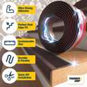 Stair Edge Protector 48 Ft - Brown Rubber Edge Trim for Steps - Stair Nose Molding - Rubber Nose Trim - Fit for Indoor and Outdoor - Non Slip and Waterproof