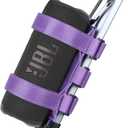 Portable Speaker Mount for 7-12 inches Speakers for Golf Cart Railing Bike Boat Outdoor Adjustable Strap (Purple)