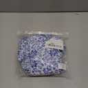 VOLAFA Women's Triangle Bikini Set Smocked Textured Scoop Frilled Print Ruched Elastic Swimsuit Two Piece Bathing Suit (6, Blue3)