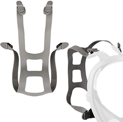IMPRESA Full Face Respirator Strap Replacement 2-Pack - Grey Silicone Size 6897/37005 - Adjustable 5-Point Harness & Repair Kit - Compatible with 3M 6000 Series Facepieces 6700, 6800 & 6900