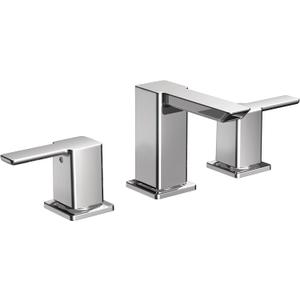 Moen 90 Degree Chrome Two-Handle 8 in. Widespread Bathroom Faucet Trim Kit, Valve Required, TS6720