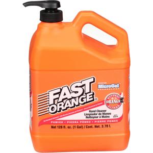 Fast Orange 25219 Pumice Lotion, Heavy Duty Hand Cleaner, Natural Citrus Scent, Waterless Cleaner For Mechanics, Strong Grease Fighter, 1 Gallon,  1 Pack