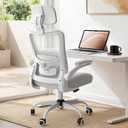 Ergonomic Office Chair for Long Hours, Adjustable Padded Lumbar Support for Lower Back Relief, 330 lb Capacity, Comfortable Computer Desk Chair for Home Office, Work & Study, Medium