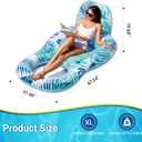 Pool Floats for Adults,Inflatable Chair Lounger Floaties with Drink Holder,Travel Pool Beach Lake Swim Inflatables Water Floating Rafts