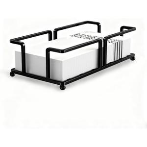 Bathroom Napkin Holder Bathroom Paper Towel Holder Bathroom Guest Towel Holder Tray for Bathroom Napkin Holder Guest Towels Disposable, Bathroom, Kitchen Dinning Table.Black
