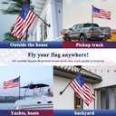 PHITRIC Flag Pole Kit, Tangle Free Spinning Stainless Steel Rustproof Flagpole for 3x5 Sports Fan Outdoor Flags for Outside House (Black, 5FT, with Bracket)