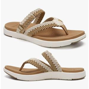 COFACE Womens Trendy Orthotic Flip Flops Lightweight Yoga Mat Thick Cushion Walking Thong Sandals Adjustable Slip On Slippers With Comfortable Plantar Fasciitis Arch Support (7)