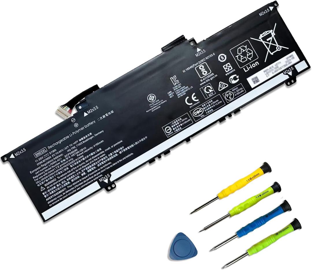 BN03XL L77034-005 Laptop Battery Replacement for HP Envy 13 13-AY 13-ba 13-AR Envy X360 15 2020 15-ED 15M-EE 15M-EE0023DX 15M-EE0013DX Series Notebook L73965-271 L76985-271 HSTNN-DB9N 51Wh
