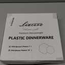 Liacere 50PCS Green Plastic Plates - Heavy Duty Disposable Plate-Green and Gold Include 25PCS Dinner Plate, 25PCS Dessert Plates for Easter&Baby Shower Gifts & Chrismas &Christmas