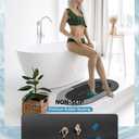 Bath Mats 24x48 Inch, Modernized Magic Mat Bathroom, Rubber Anti Slip Quick Drying Absorbent Bathroom Rug, Shower Room Rugs for in Front of Bathtub, Sink, Dark Gray