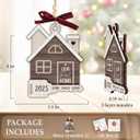 First Home Ornament 2025 - House Warming Gifts New Home 2025, New House Gift for Couple, Him Her, Housewarming Gift Ideas for Newhouse Owners, Wooden Ornaments for Christmas Tree Decorations