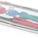 LemonRoad 1 Pack Stainless Steel Dishwasher Basket, Replacement Utensil Mesh Drain for Small Bottle Parts, Pacifiers, and Accessories, Scoops, Forks, Chopsticks Cleaning (Medium)