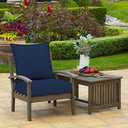 Arden Outdoor Deep Seat Cushion Set, 24 in x 24 in, Weather-Proof, Rain-Proof, Fade Resistant Patio Cushion for Chair, Sofa, and Couch 24 x 24, Sapphire Blue Leala