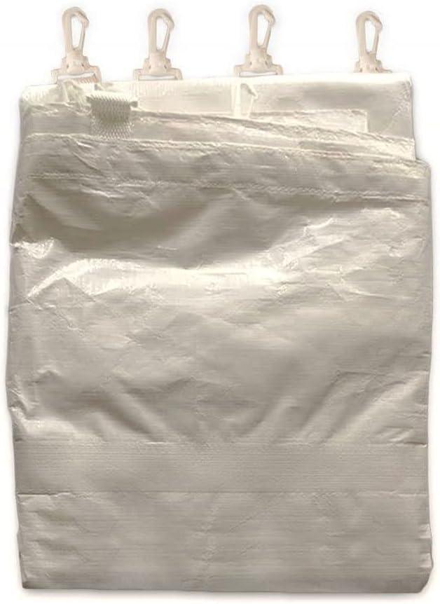 20x40 Economy Canopy Sidewall Kit, Complete Set of (6) 20 Foot Solid White Side Walls for 7 Foot Tall Outdoor Party Frame and Pole Tents, Water Resistant Woven Polyethylene 6 mil - Tent not Included