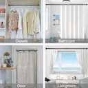 Thestoa Shower Curtain Rod Adjustable 43-78 inch, 1" Diameter Spring Tension Curtain Rod No Drill, Anti-Rust Non-Slip Shower Rod, Black Shower Curtain Rod for Bathroom Tension