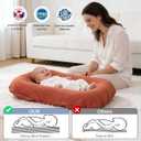 Infant Support Cushion - Snuggle Cozy Me Infant Support Cushion for Newborns | Breathable & Soft, Portable Awake-Time Pad, Essential Baby Gift (Lounger Cover Included)