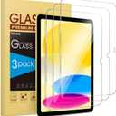 SPARIN 3 Pack Screen Protector for iPad (A16) 11th 11-inch & 10th Generation 10.9-inch (2025/2022), Anti-Scratch Tempered Glass Compatible for iPad 11/10 Gen, HD Clarity