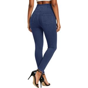 MONCCIZA Stretchy Jeans for Women High Waisted Skinny Jeggings Pull On Tummy Control Pants with Pockets (XXL)