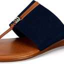 ITALIAN Shoemakers Women's Afia Sandal (5, Navy)
