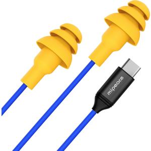 MIPEACE Ear Plug Headphones for Work, Work Earbuds USB Type C Headphones Earphones for Industrial Safety Construction(Without Mic & Control)