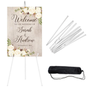 JEAWIWI 1PCS White Easel Stand for Wedding Sign Stand, 66 Inches Lightweight Adjustable Art Poster Board Stand for Display Wedding Welcome Sign, Metal Easel Stand for Painting with Portable Bag