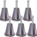 Home's Place Steel Stem Bed Frame Feet to Replace Wheels. Replacement Feet Make Your Bed Sturdy and Protect Floor. Easy to Install. Set of 6