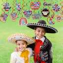 30pcs Hispanic Heritage Month Hanging Swirls,Latino Mexican Spanish Flag Decor for Celebrate Spanish Speaking Countries Party Classroom Home Office decorations
