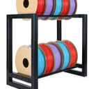 Iron Forge Tools 3D Printer Filament Storage Rack - Steel Wall Mounted or Table Top PLA Storage Filament Spool Holder, 17x16x10 Inches, Adjustable Width Works with Large & Small 3D Printing Filaments