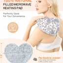 Hihealer Microwave Heating Pad - Microwavable Moist Heat Pad for Cramps, Joints, and Neck Pain Relief - Reusable Self-Care Gift for Women (9x8 inches)