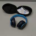 ZIHNIC Bluetooth Headphones Over-Ear, Foldable Wireless and Wired Stereo Headset Micro SD/TF, FM for Cell Phone,PC,Soft Earmuffs &Light Weight for Prolonged Wearing (Black/Blue)