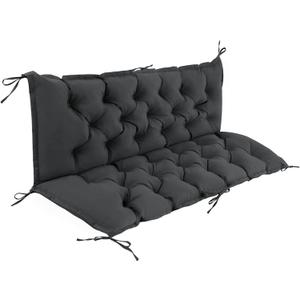IASEAHK Porch Swing Cushions, Waterproof Swing Cushions for Outdoor Furniture, Patio Swing Cushion 3 Seater for Bench Seat, Glider, Settee, Loveseat, Wicker, 60404 Inch, Dark Grey