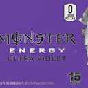 Monster Energy Ultra Violet, Sugar Free Energy Drink, 16 Ounce | Pack of 15 (EXP 08/23/26)