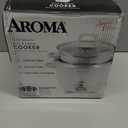 Aroma Housewares 6-Cup (Cooked yield ) / 1.2Qt. Select Stainless Pot-Style Rice Cooker, & Food Steamer, One-Touch Operation, White