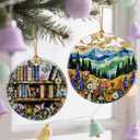 Vibrant Mountain & Wildflowers Christmas Ornaments: Christmas Tree Ornaments & Holiday Decor  Perfect Holiday Presents & Gift Ideas for Friends, Coworker, Family, and Nature Lover