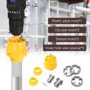 PVC Thread Maker Tool for Electric Drill, PVC Pipe Threader Set with 3 Dies (1/2", 3/4", and 1"), Plastic Pipe Tap Die Set, Reusable PVC Pipe Threading Plumbing Kit for Cutting & PVC Threading