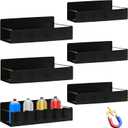 6Pcs Magnetic Aerosol Spray Can Holder, Steel Magnet Spray Toolbox Bottle Holder Rack Mechanic Paint Can Organizer Tool Box Storage Rack for Garage Home Workspace