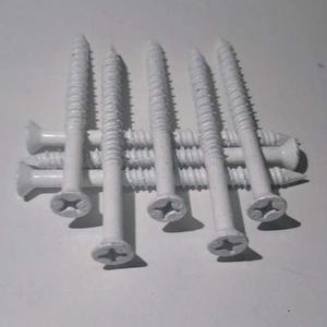 Shorpioen 20-Pack 1/4 x 3-1/4" Flat Phillips Concrete Screw Trim Head White BC-1452CNPFRW