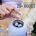 Ello Cooper 18oz Kids Stainless Steel Water Bottle with Straw and Carry Handle, Double Walled and Vacuum Insulated Metal, Leak Proof Locking Lid with Soft Silicone Spout, Reusable, BPA Free, Lilac