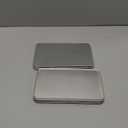 uxcell Metal Tin Box, 6.3" x 4.33" x 1.38" Rectangular Empty Tinplate Containers with Lids, Silver Tone, for Home Organizer, Candles, Gifts, Car Keys, Crafts Storage